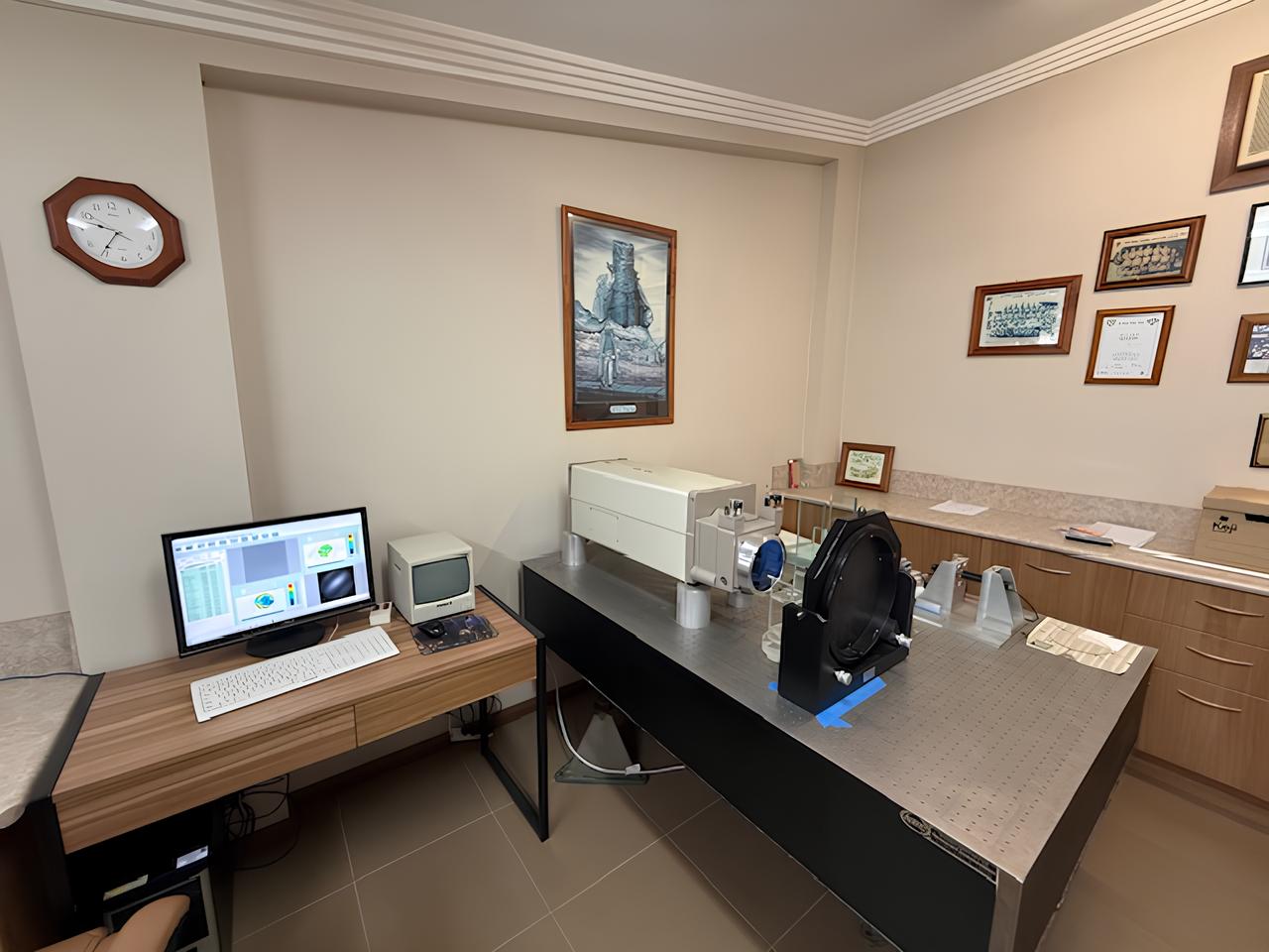 Fry Optics office interior with modern equipment and workspace